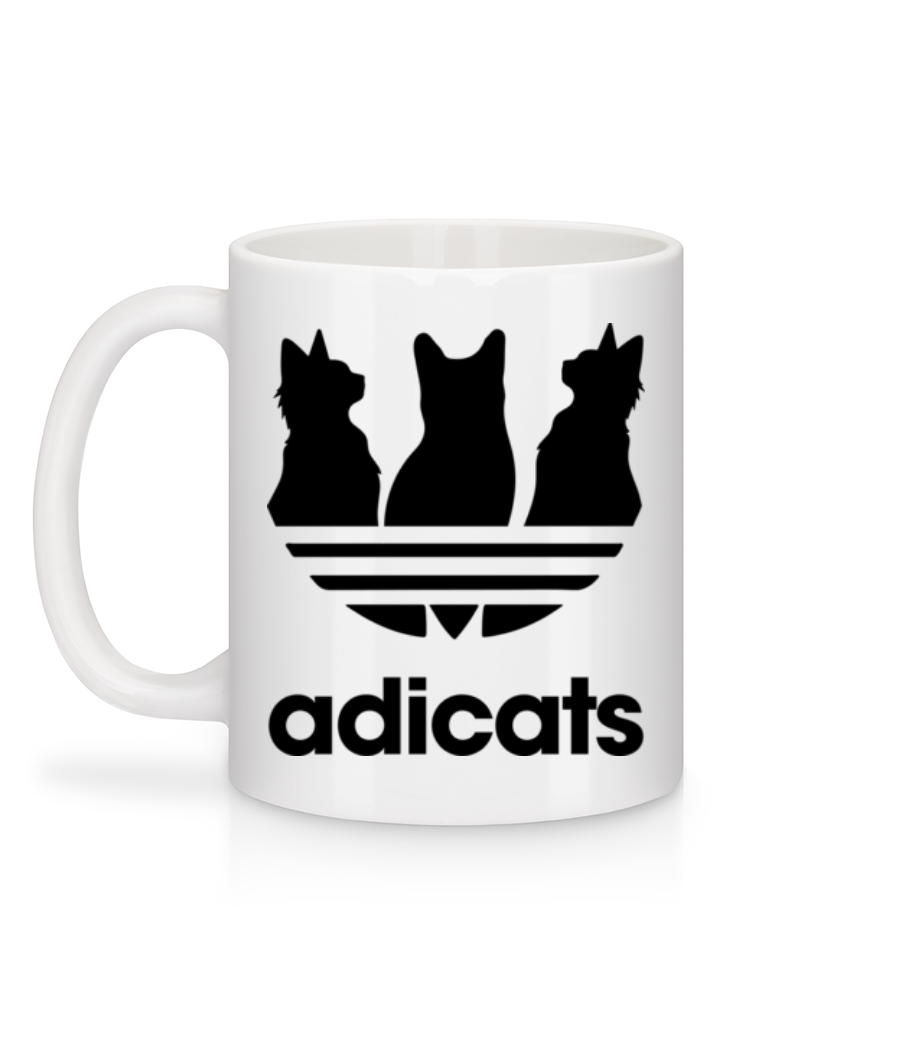 Aperçu: Adicats - Mug en céramique blanc - Blanc - Derrière