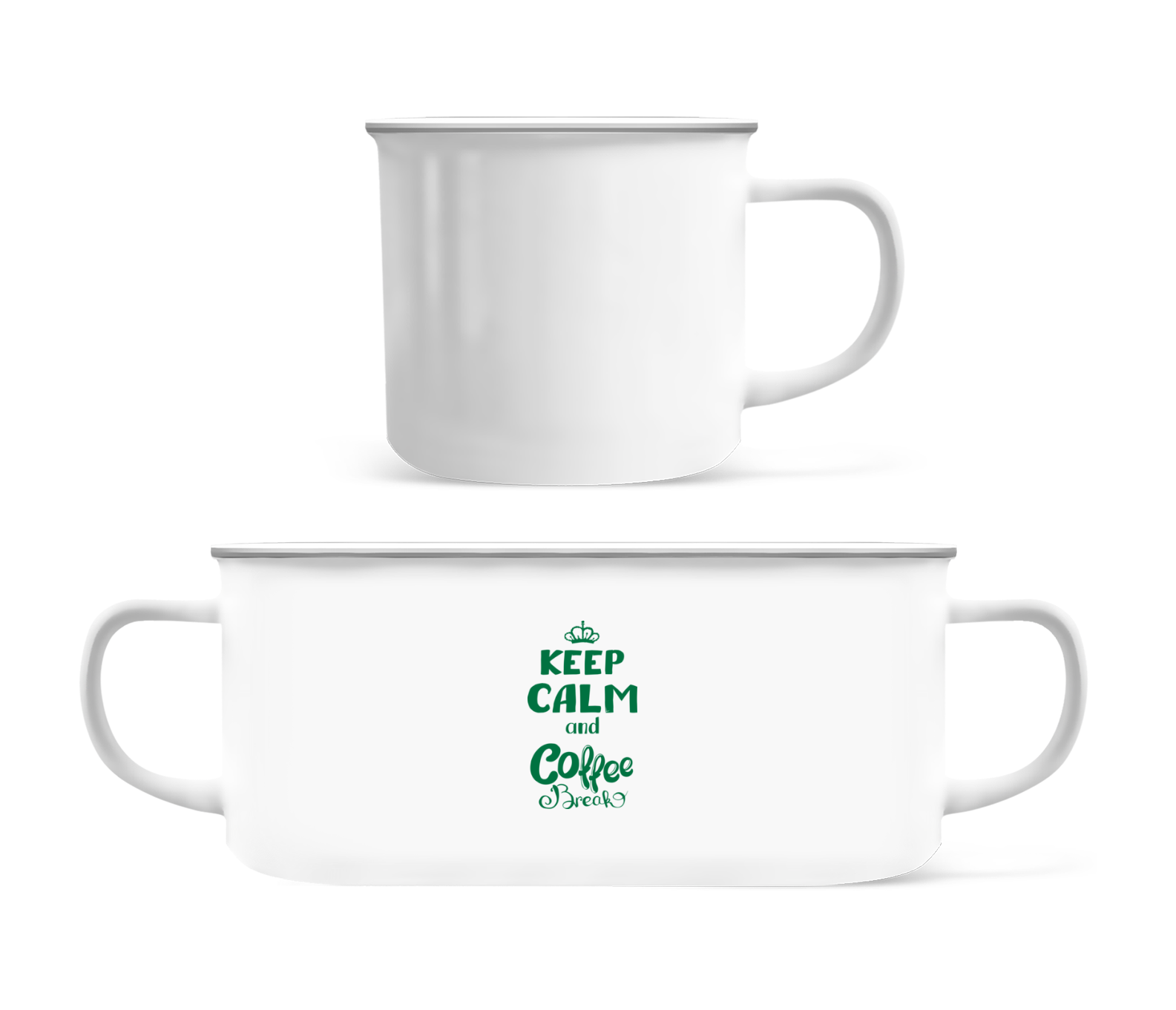 Keep Calm And Coffee Break · Tasse Émaillée