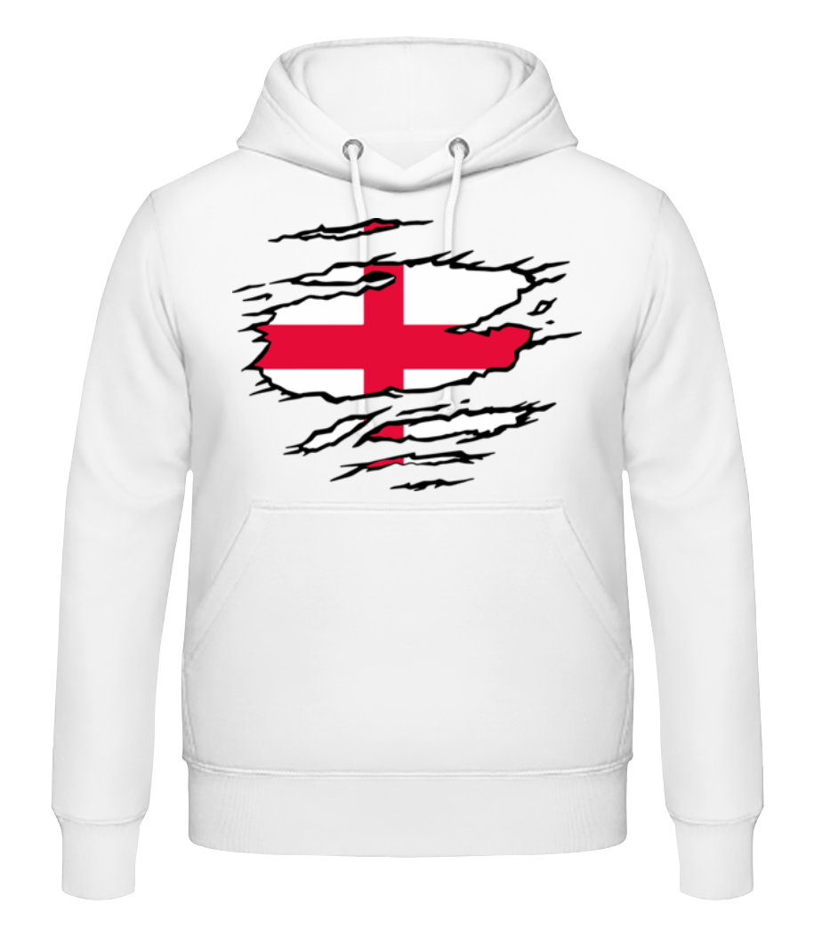 Flag en Angleterre - Sweat à capuche Homme - Blanc - Devant