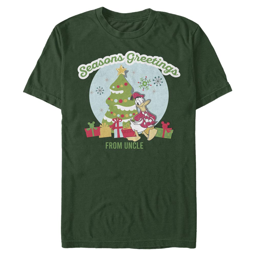 Disney Classics - Mickey Mouse - Donald Duck Greetings From Uncle - Christmas - Homme T-shirt