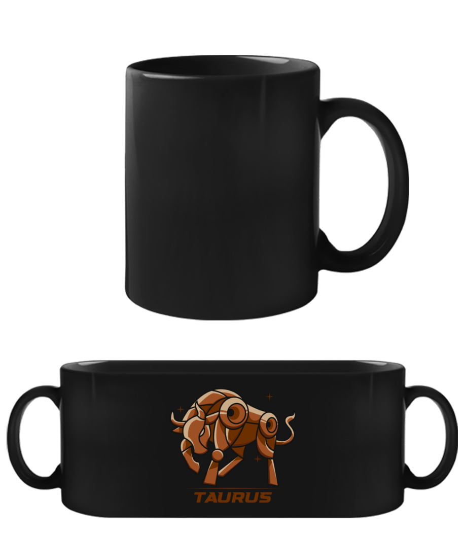 Mecha Robotic Zodiac Sign Taurus · Schwarze Tasse