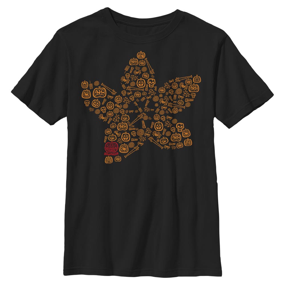 Aperçu: Netflix - Stranger Things - Demogorgon Demo Icons - Halloween - Enfant T-shirt - Noir - Devant