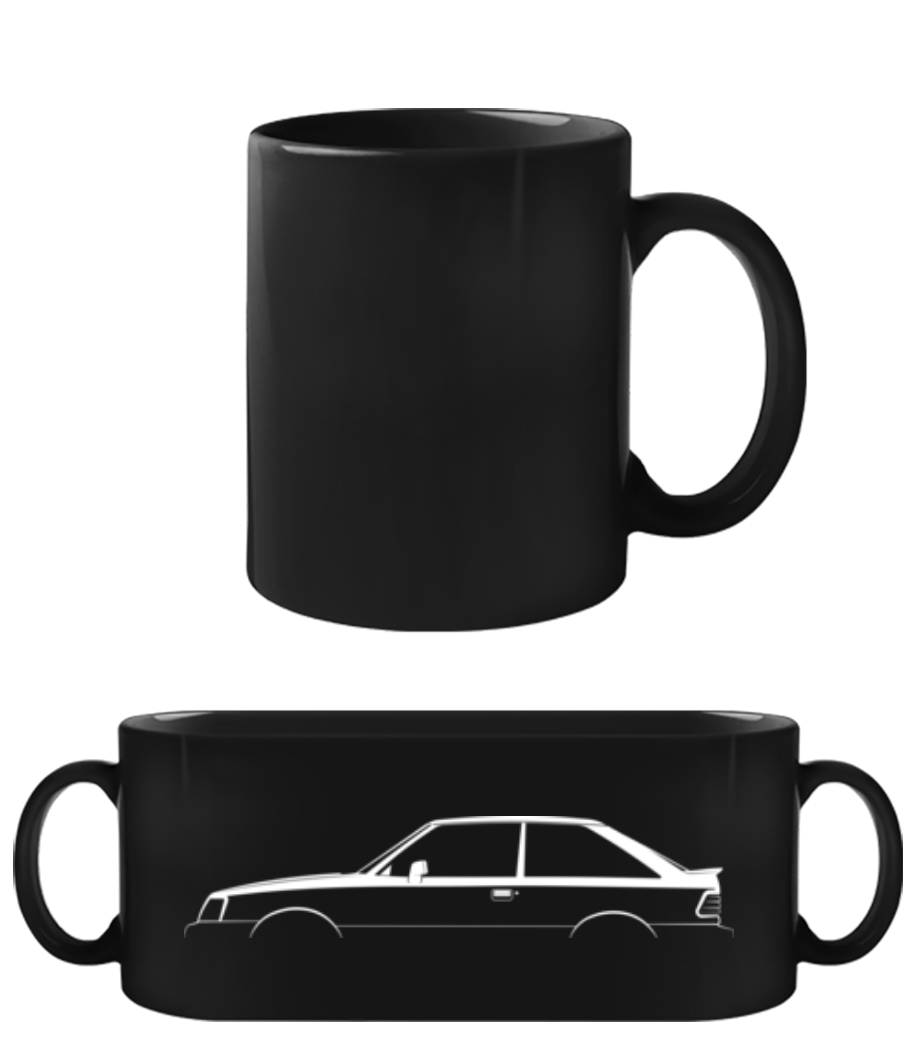 'Ford Escort GT (1987)' Silhouette · Tasse Noire