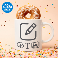 Große Tasse - Weiß