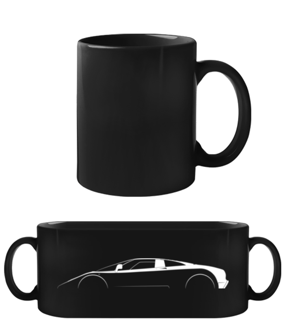 'Bugatti EB110 GT' Silhouette · Tasse Noire