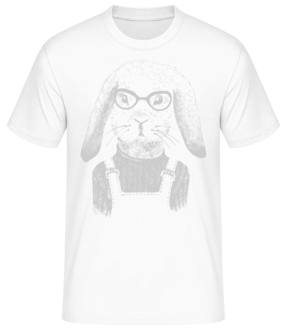 Hipster Lièvre - T-shirt standard Homme - Blanc - Devant