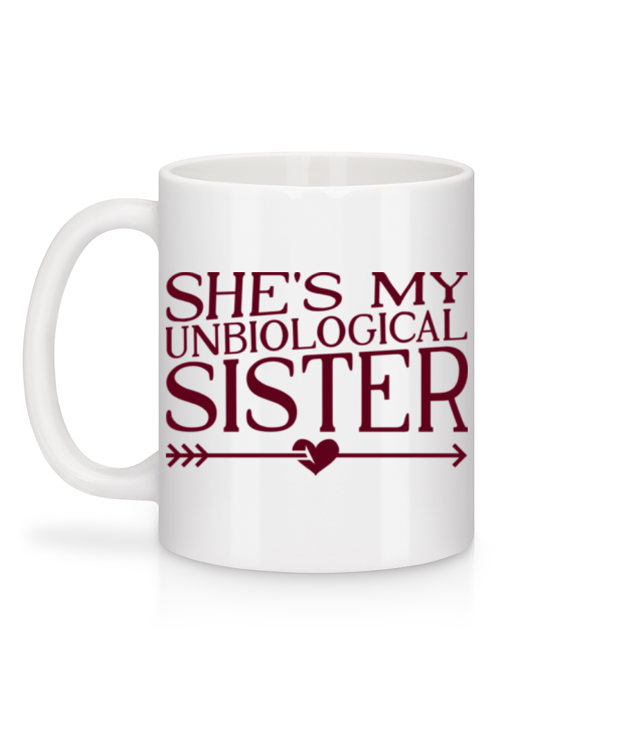 Aperçu: Unbiological Sister - Mug en céramique blanc - Blanc - Derrière