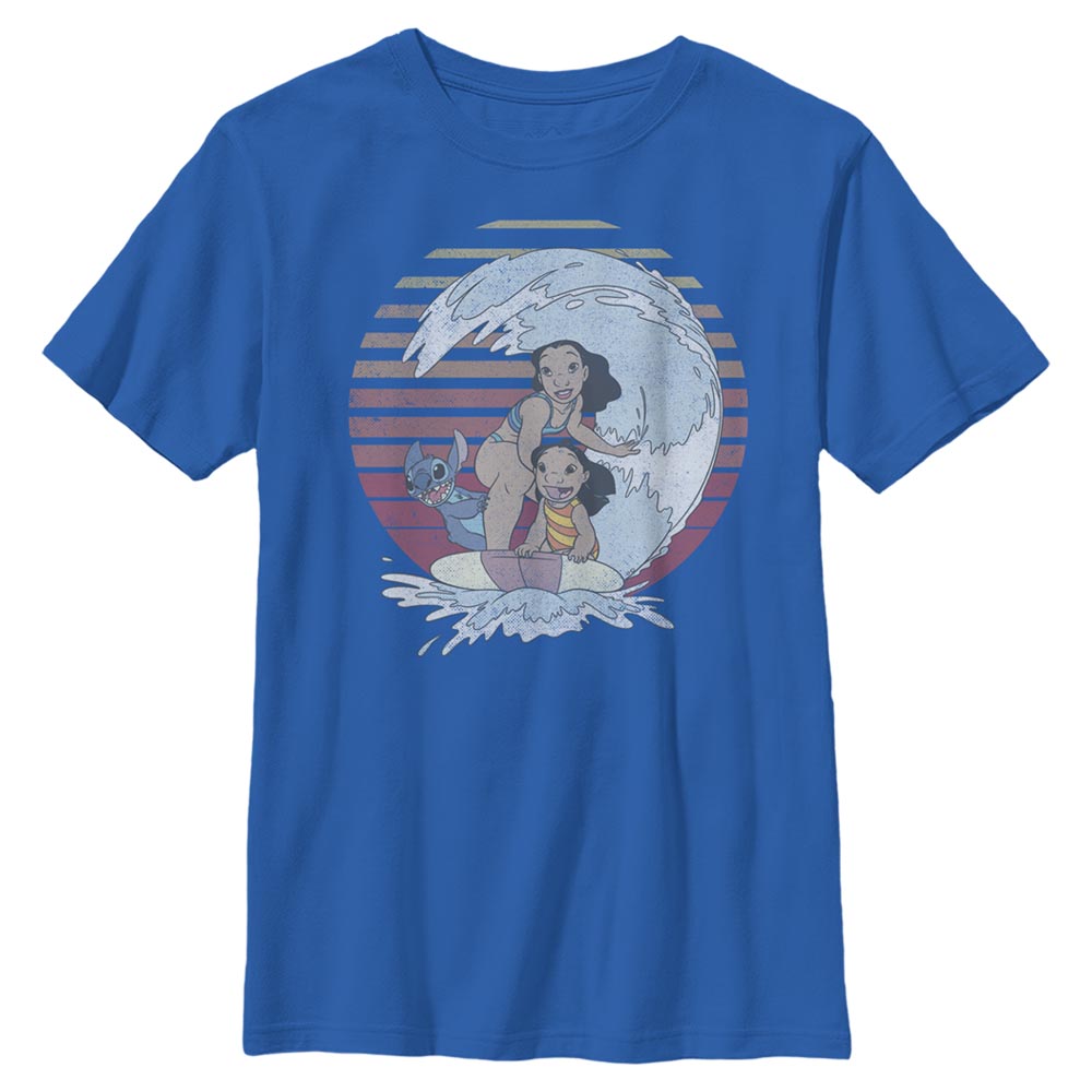 Disney Classics - Lilo & Stitch - Photo de groupe Retro Rainbow - Enfant T-shirt