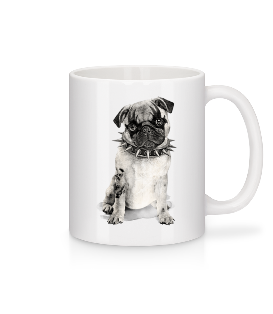 Aperçu: Chien En Métal - Mug en céramique blanc - Blanc - Devant