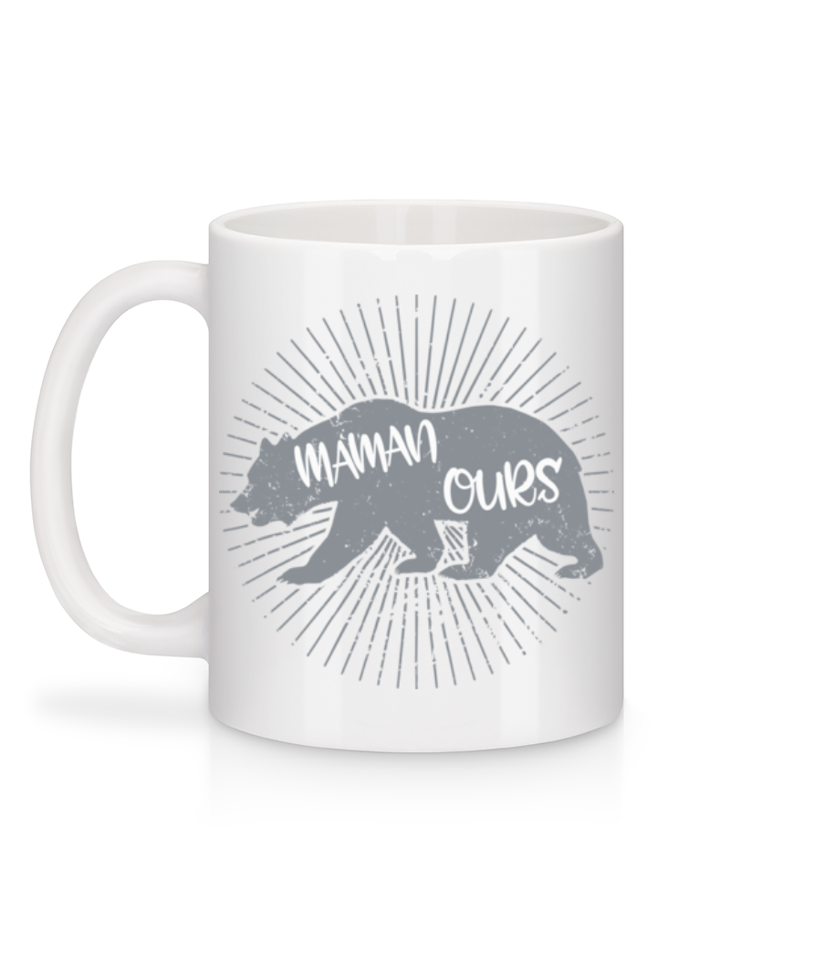 Aperçu: Maman Ours - Mug en céramique blanc - Blanc - Derrière