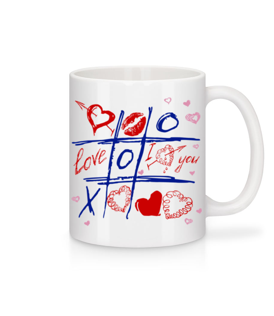Aperçu: Love Raster Valentine - Mug en céramique blanc - Blanc - Devant