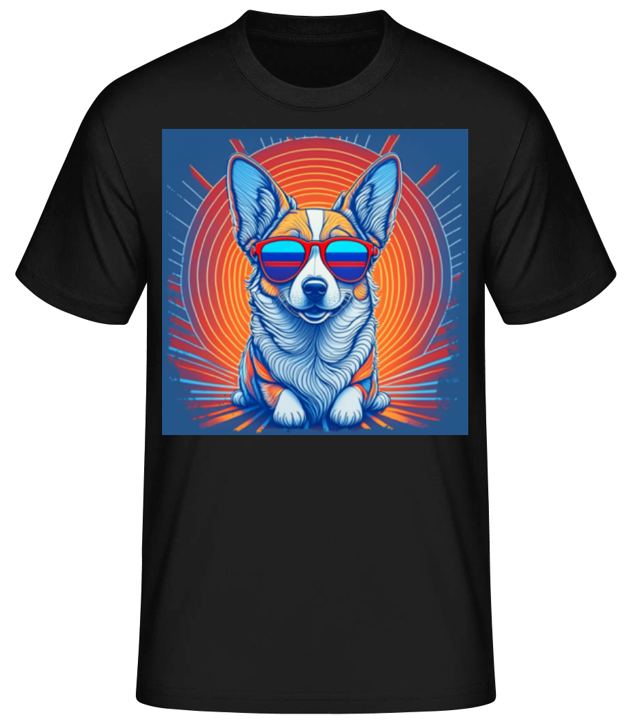 Corgi Hippie Look · T-shirt standard Homme