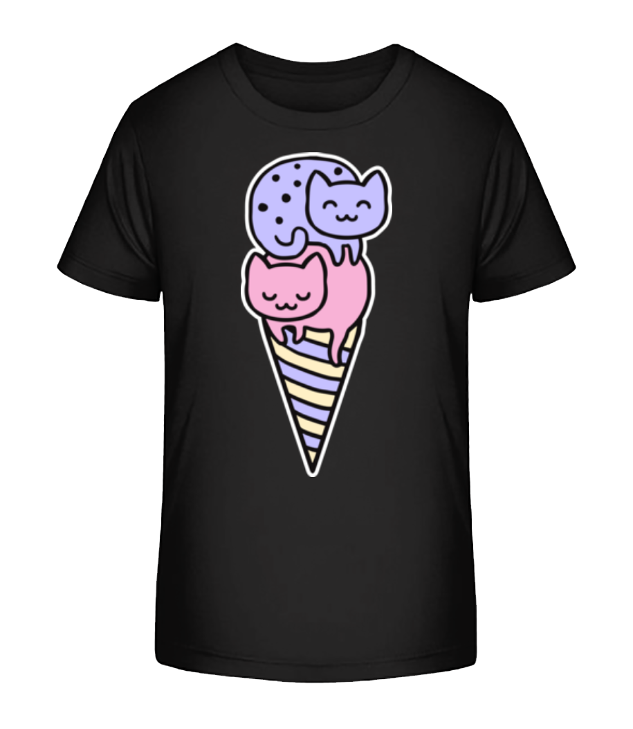 Glace De Chats - T-shirt bio Enfant Stanley Stella 2.0 - Noir - Devant