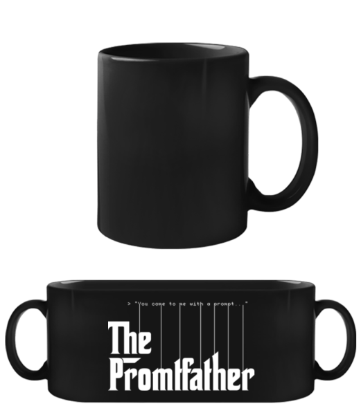 The Promptfather - Tasse Noire - Noir - Devant