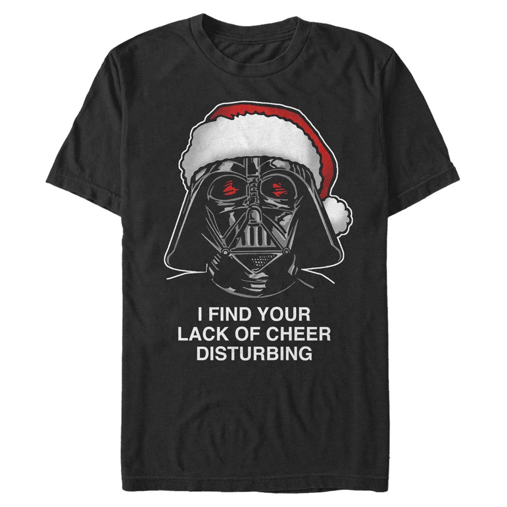 Vorschau: Star Wars - Darth Vader Lack of Cheer - Weihnachten - Männer T-Shirt - Schwarz - Vorne
