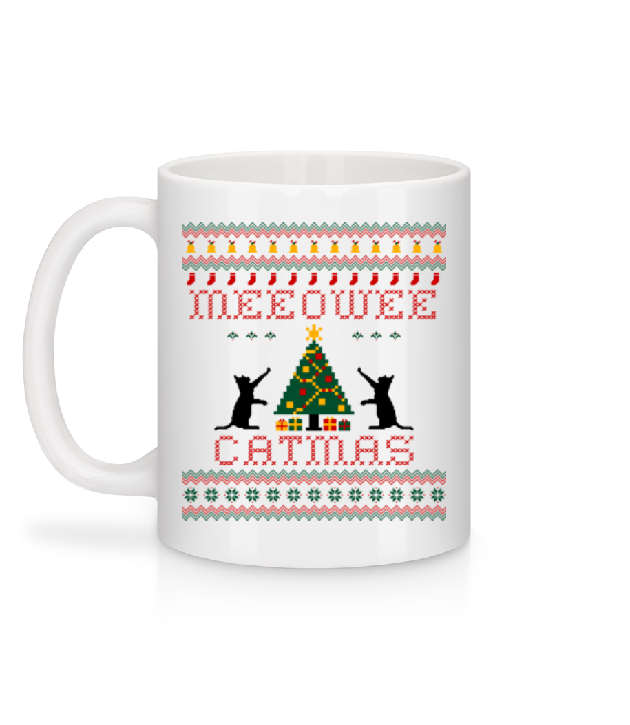 Aperçu: MEEOWEE Catmas - Mug en céramique blanc - Blanc - Derrière
