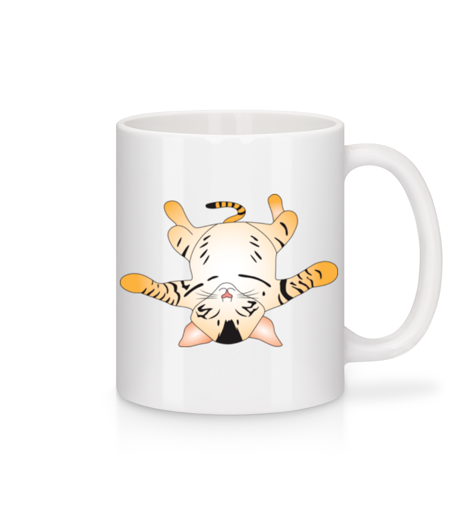 Lazy Chat · Mug en céramique blanc