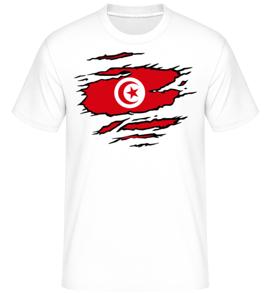 Drapeau déchiré Tunisie ·  T-Shirt Shirtinator homme