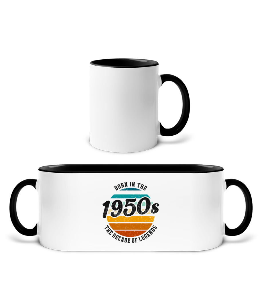 1950 The Decade Of Legends · Mug bicolore en céramique - intérieur de couleur