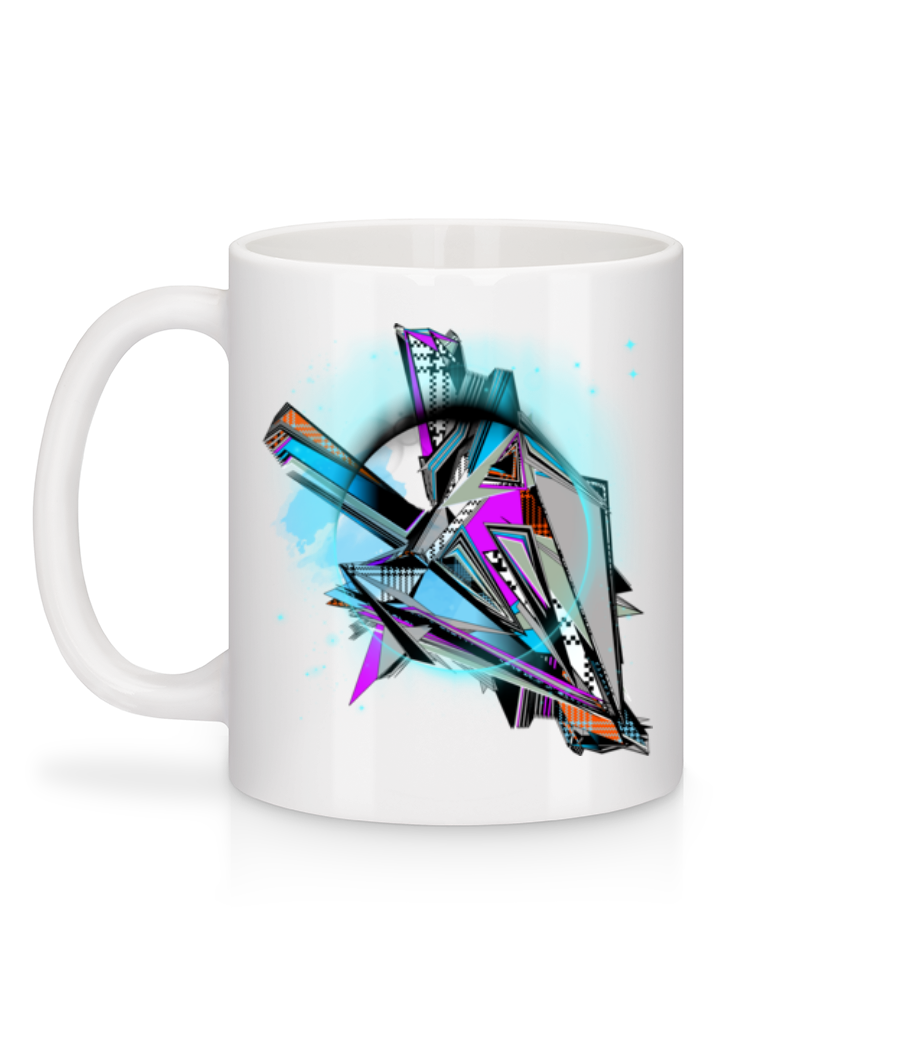 Vorschau: Geometrie Graffiti - Tasse - Weiß - Hinten