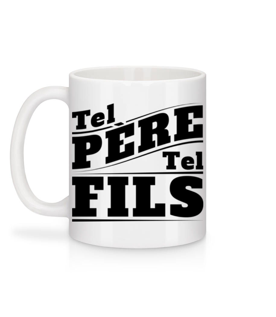 Aperçu: Tel Père Tel Fils - Mug en céramique blanc - Blanc - Derrière