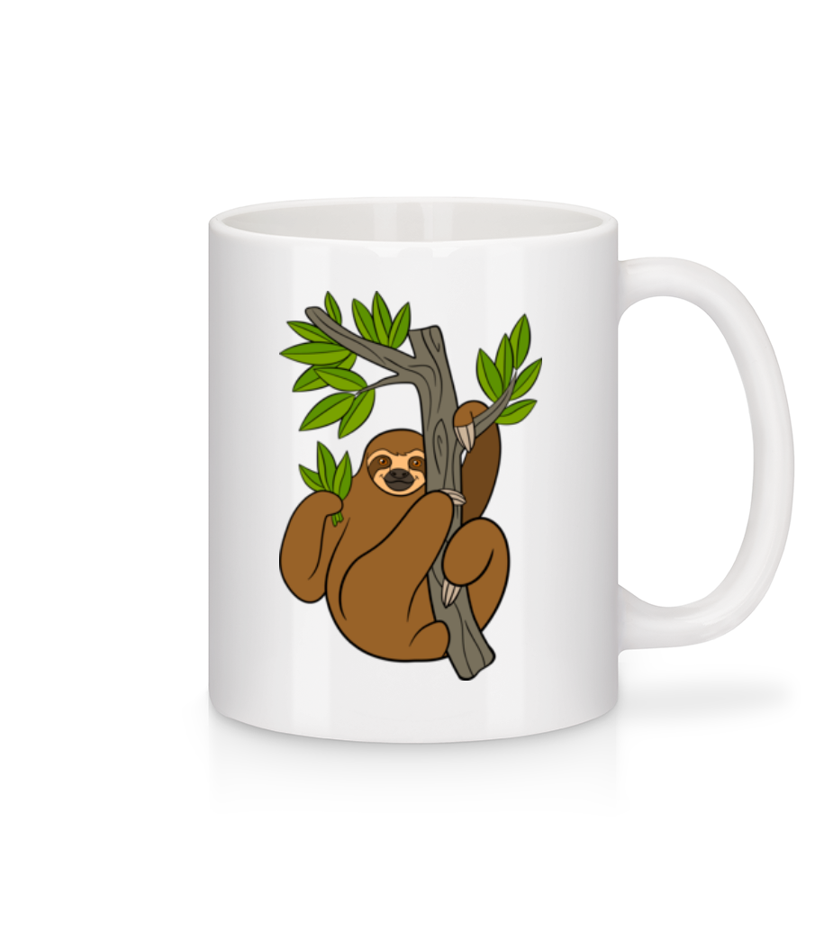 Paresseux Sur L'arbre · Mug en céramique blanc