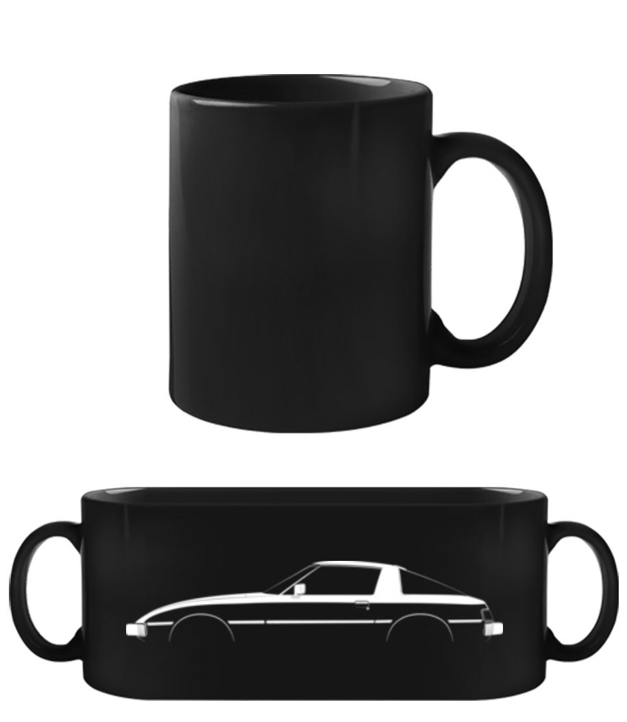 'Mazda RX-7 SA' Silhouette · Tasse Noire
