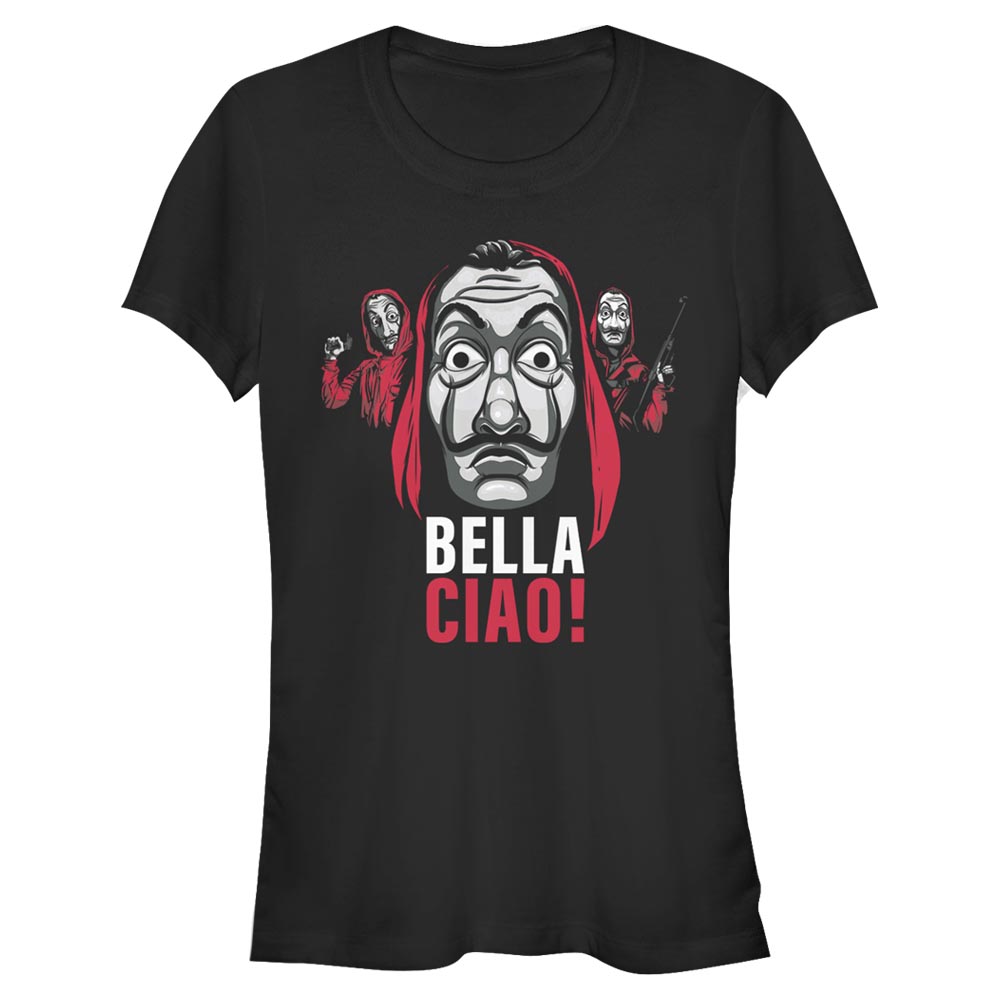 Netflix - La casa de papel - Photo de groupe Ciao Masked Trio - Femme T-shirt