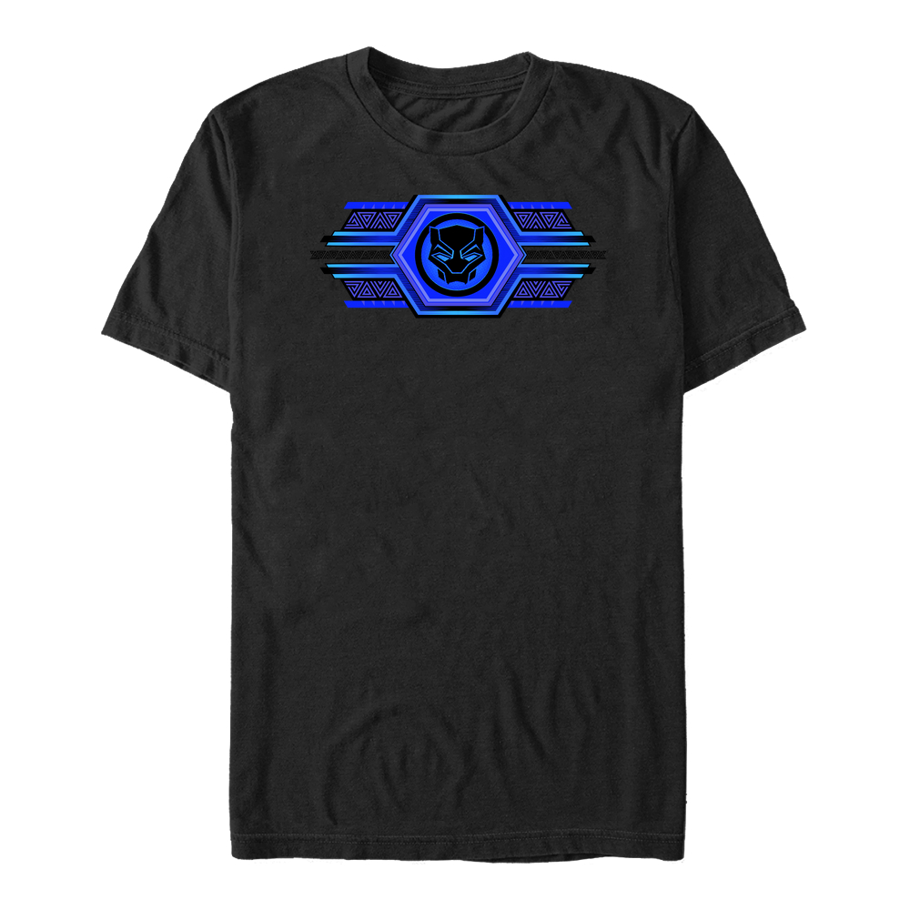 Aperçu: Marvel - Panthère noire Wakanda pour toujours - Logo Sigil Hexes - Homme T-shirt - Noir - Devant