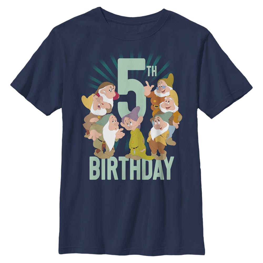 Disney - Blanche-Neige et les Sept Nains - Photo de groupe Dwarves Fifth Bday - Enfant T-shirt