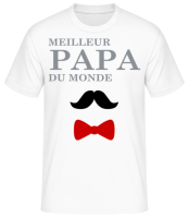 Meilleur Papa Du Monde - T-shirt standard Homme - Blanc - Devant