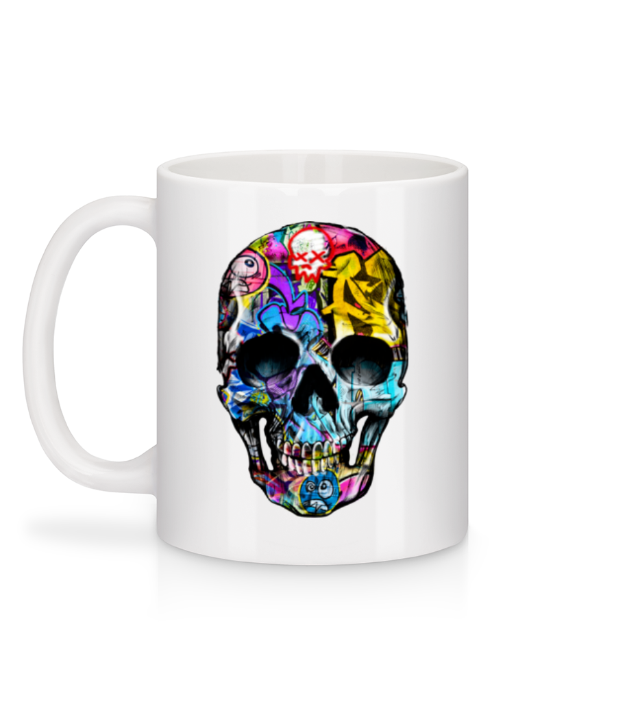 Aperçu: Graffiti Mort - Mug en céramique blanc - Blanc - Derrière