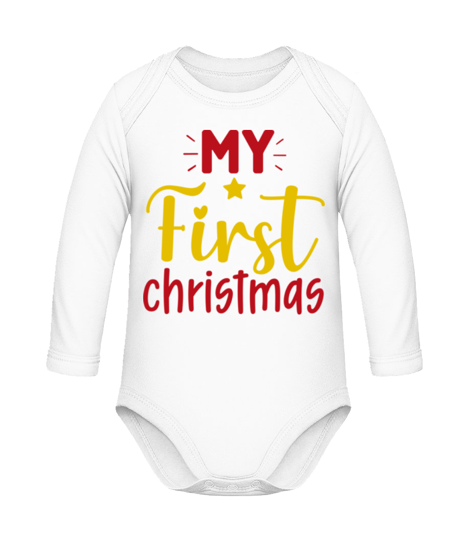 My First Christmas · Body coton bio manches longues Bébé