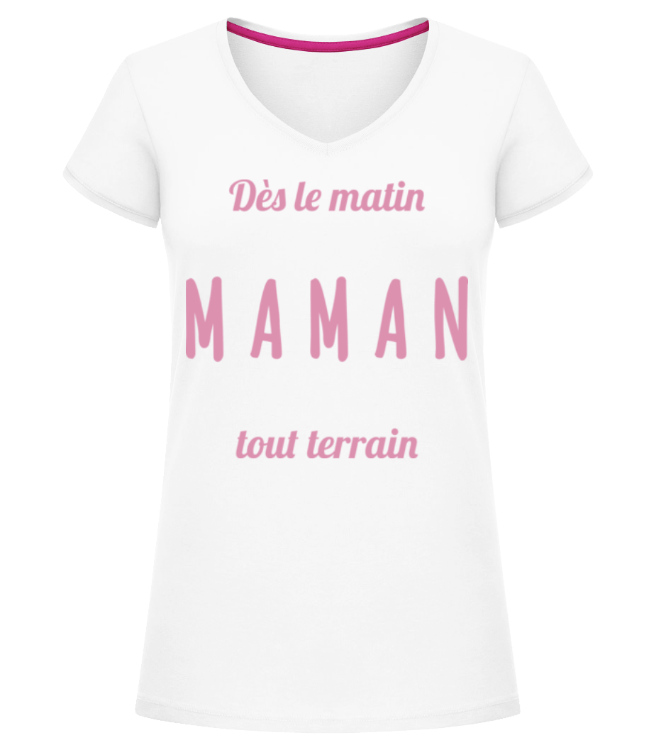 Maman Tout Terrain · T-shirt col en V Femme