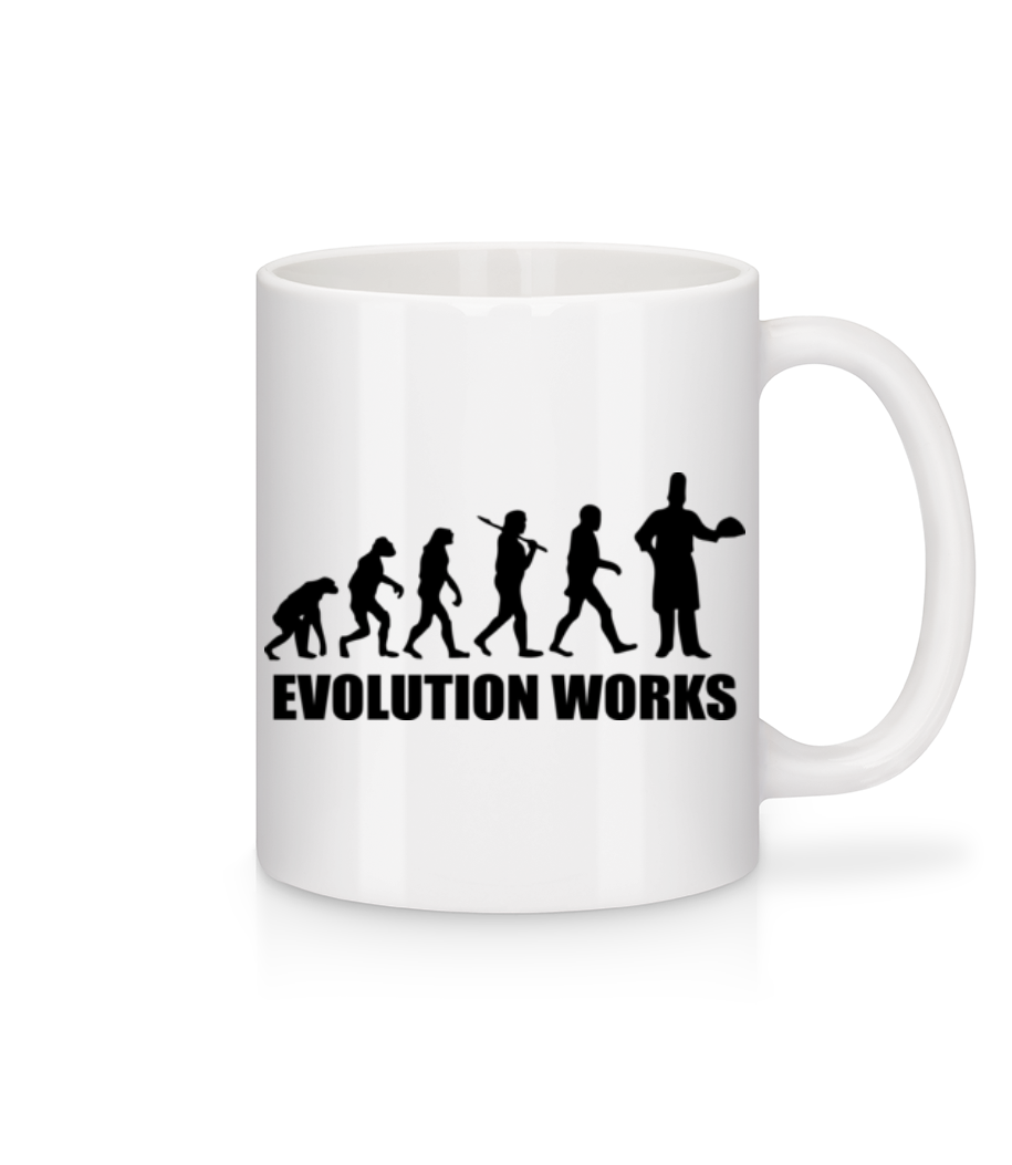 Evolution Works Cooking - Mug en céramique blanc - Blanc - Devant