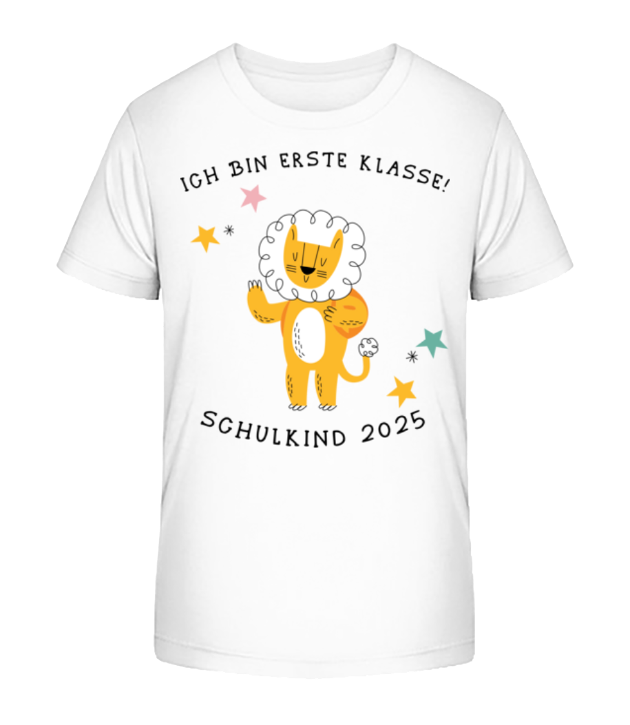 Schulkind 2025 Löwe · Kinder Bio T-Shirt Stanley Stella 2.0