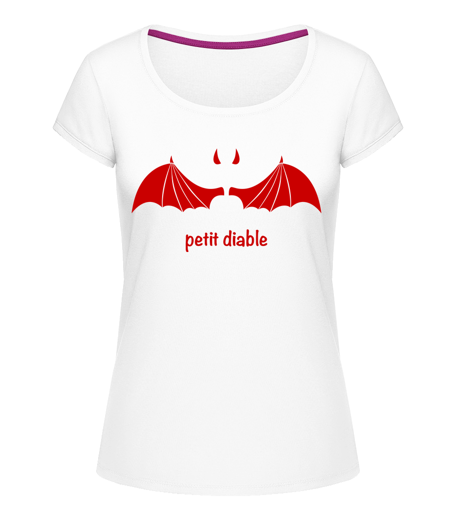 Petit Diable Rouge · T-shirt col en U Femme