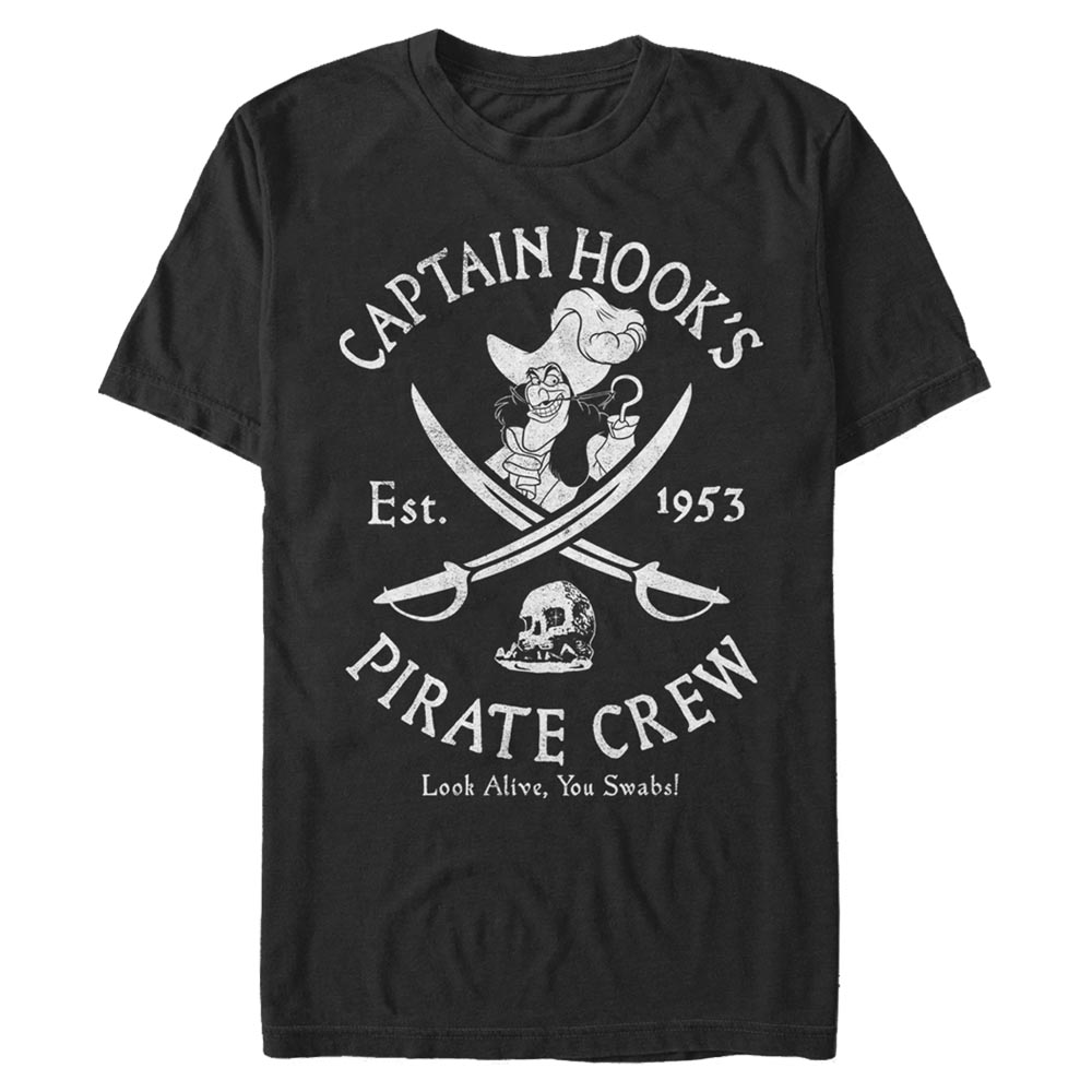 Aperçu: Disney - Peter Pan - Captain Hook Salty Crew - Homme T-shirt - Noir - Devant