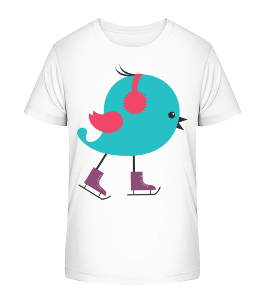 Aperçu: Patin De Glace - T-shirt bio Enfant Stanley Stella 2.0 - Blanc - Devant