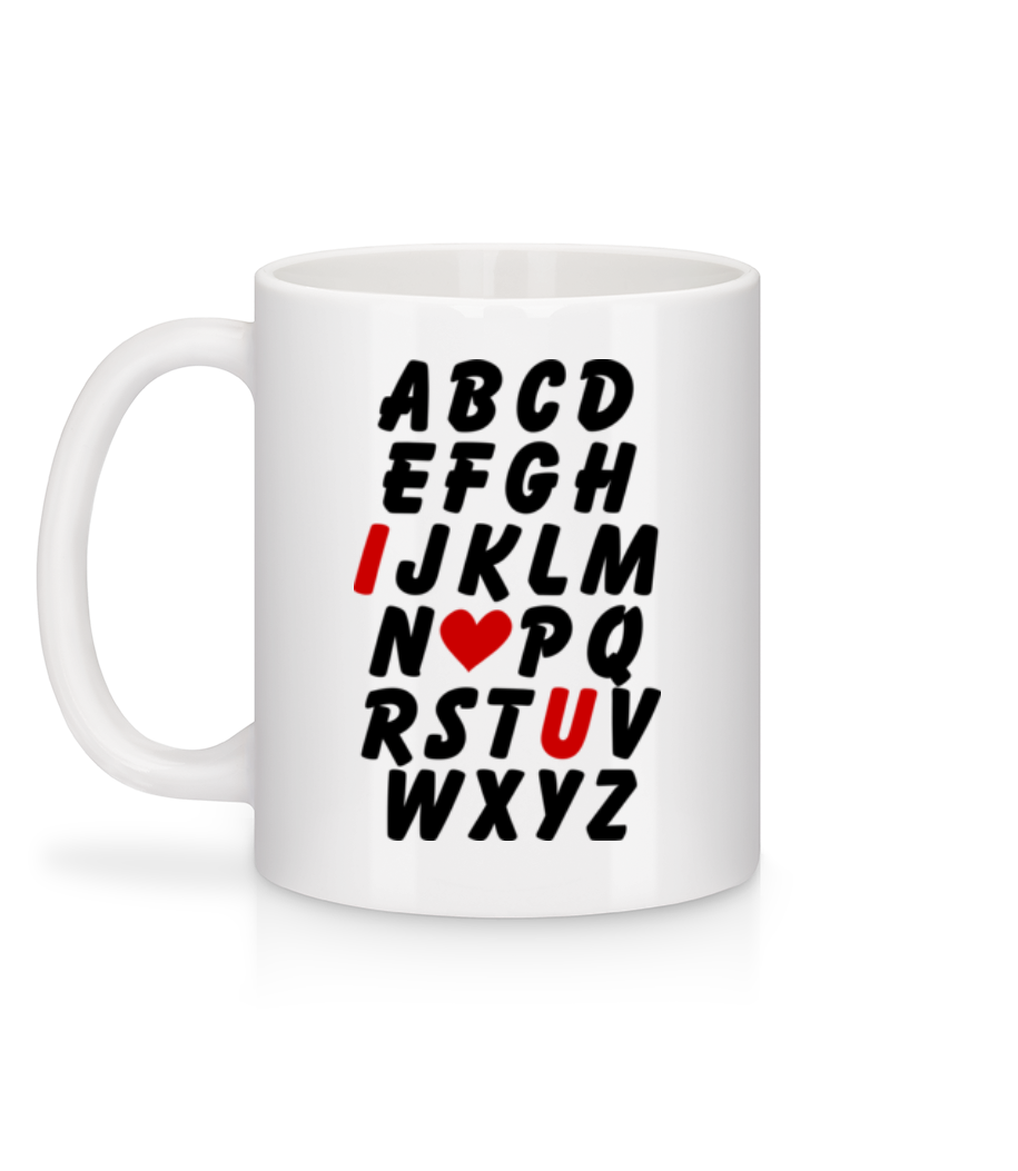 Aperçu: Love Alphabet - Mug en céramique blanc - Blanc - Derrière
