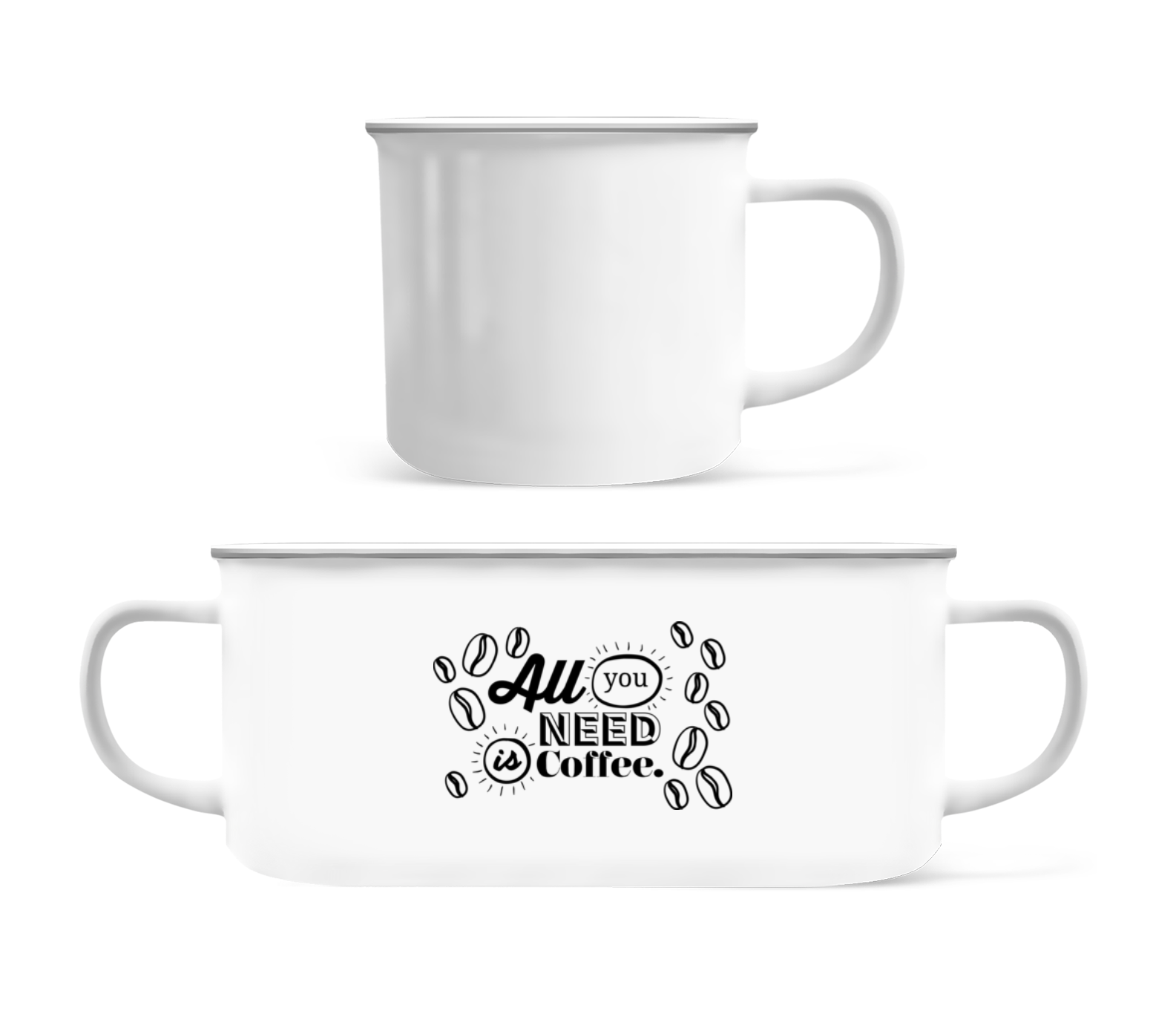 All You Need Is Coffee · Tasse Émaillée