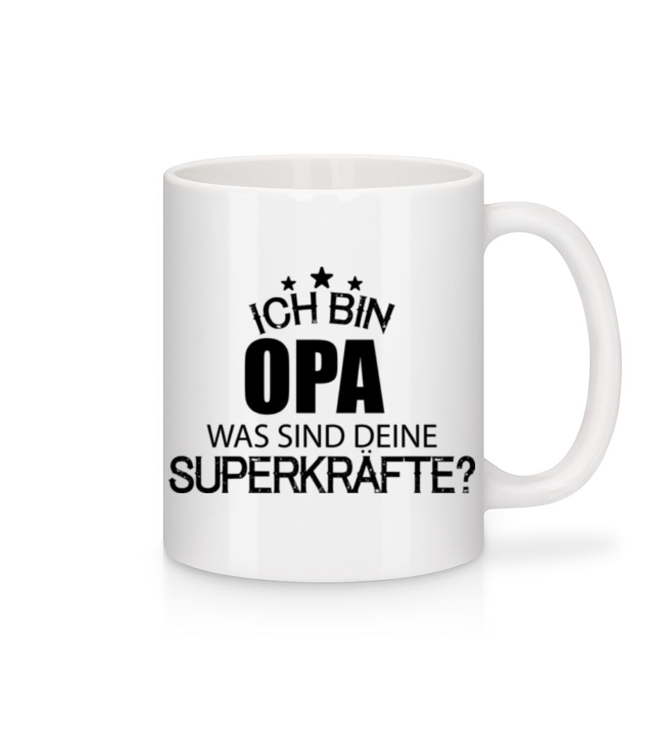 Vorschau: Superkraft Opa - Tasse - Weiß - Vorne