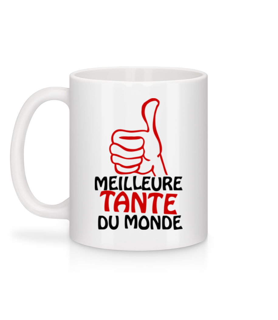 Meilleure Tante Du Monde - Mug en céramique blanc - Blanc - Derrière