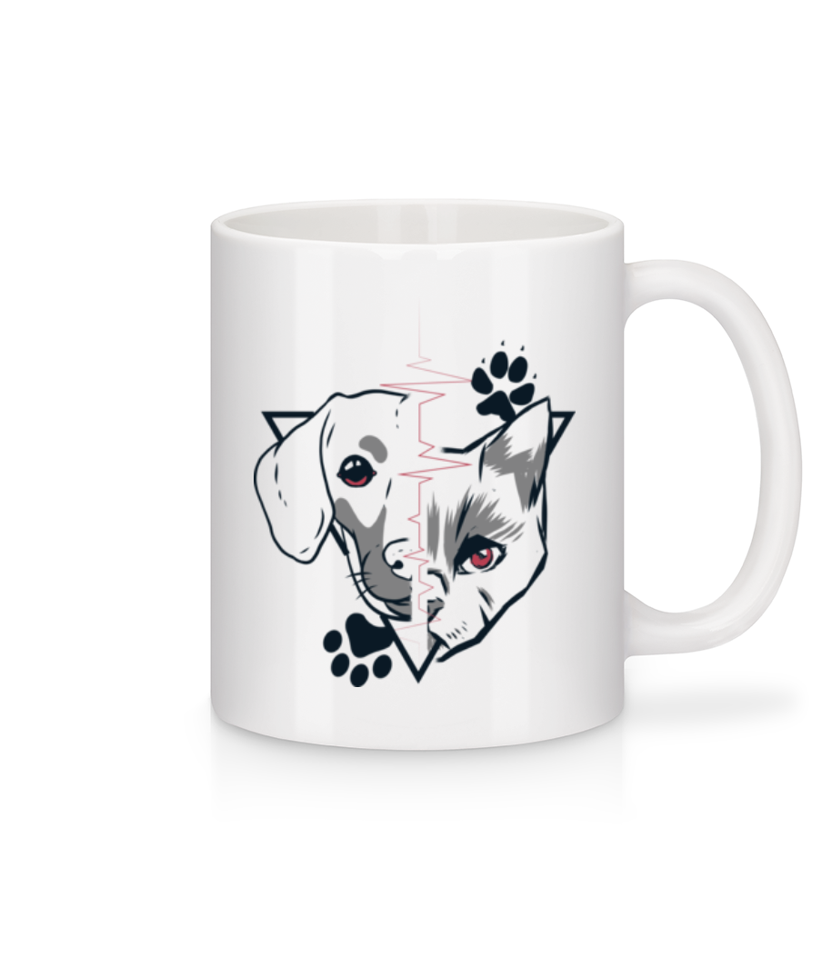 Cat And Dog · Mug en céramique blanc