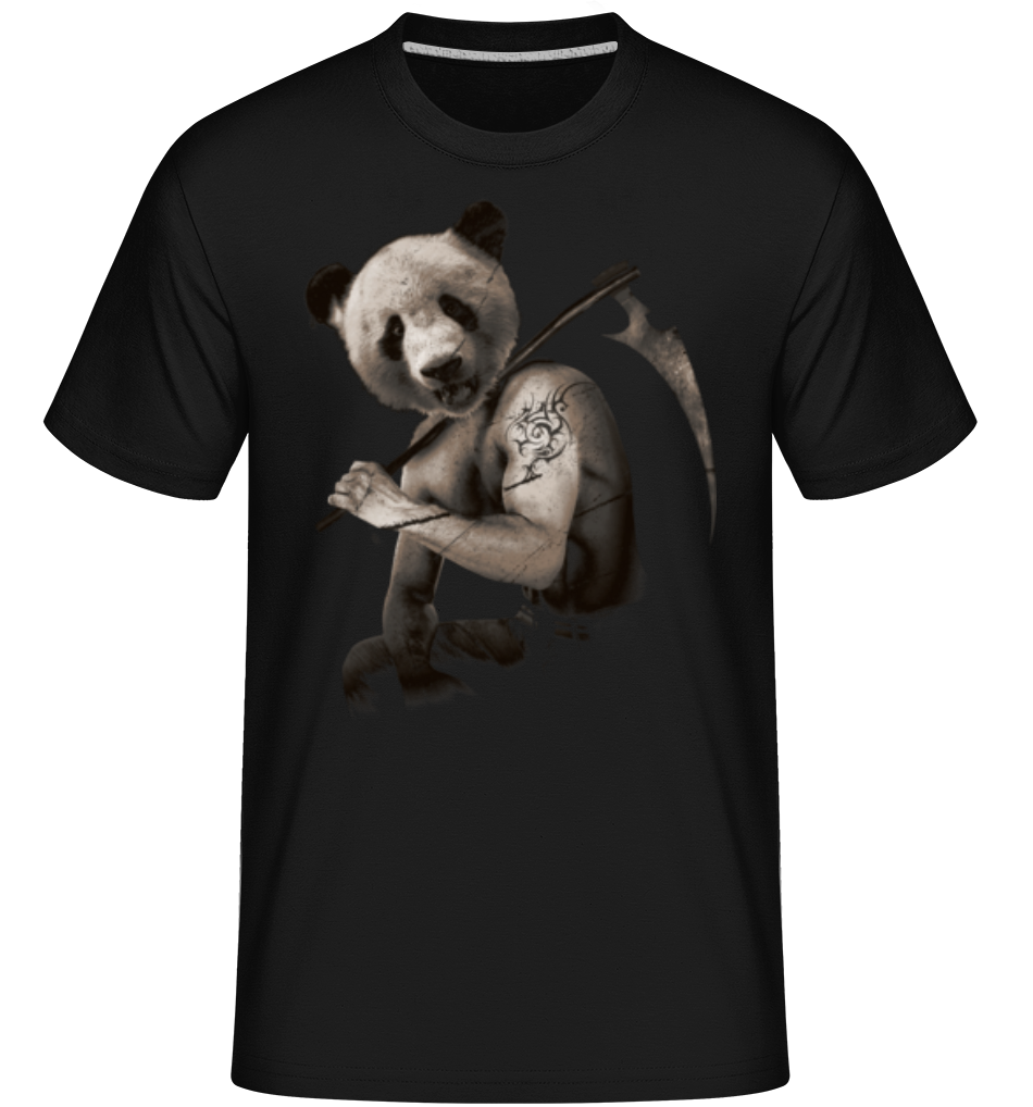 Aperçu: Faux Panda -  T-Shirt Shirtinator homme - Noir - Devant
