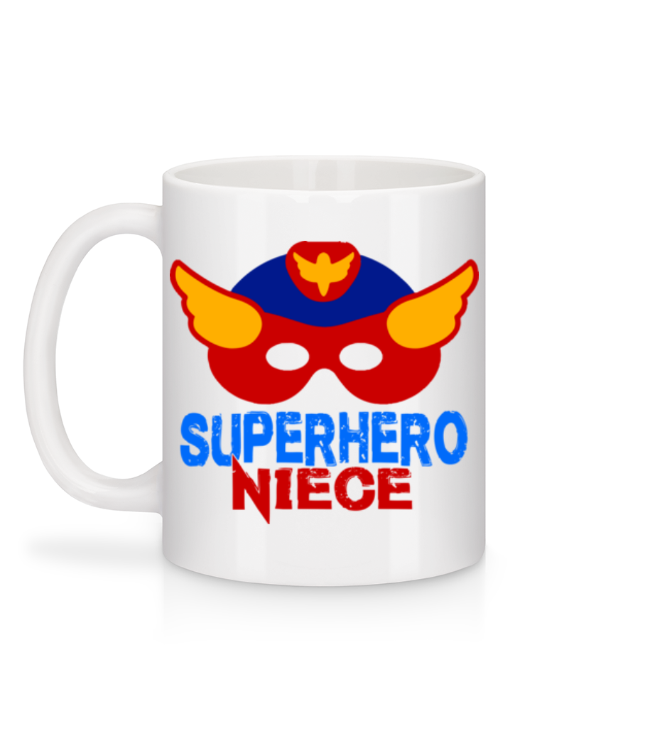 Superhero Niece - Mug en céramique blanc - Blanc - Derrière