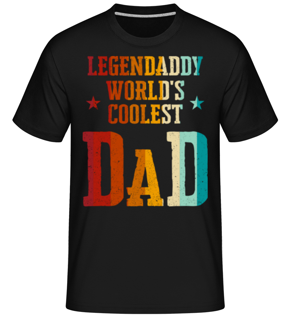 Aperçu: Worlds Coolest Dad -  T-Shirt Shirtinator homme - Noir - Devant