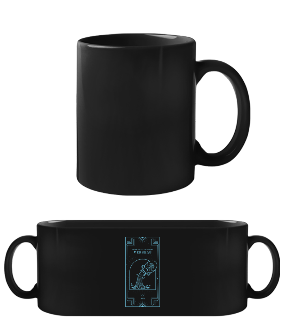 Art Déco Signe Astrologique Verseau · Tasse Noire