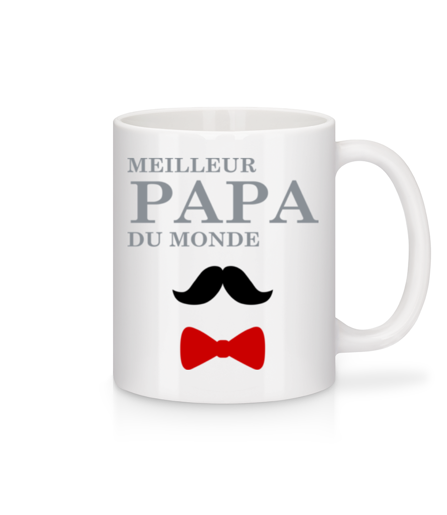 Aperçu: Meilleur Papa Du Monde - Mug en céramique blanc - Blanc - Devant