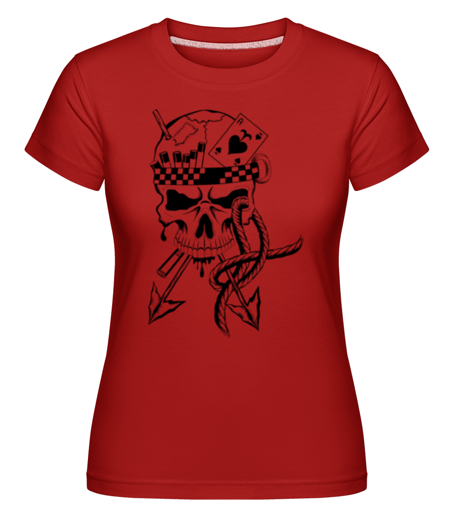 Tatouage Guerrier Crâne ·  T-shirt Shirtinator femme